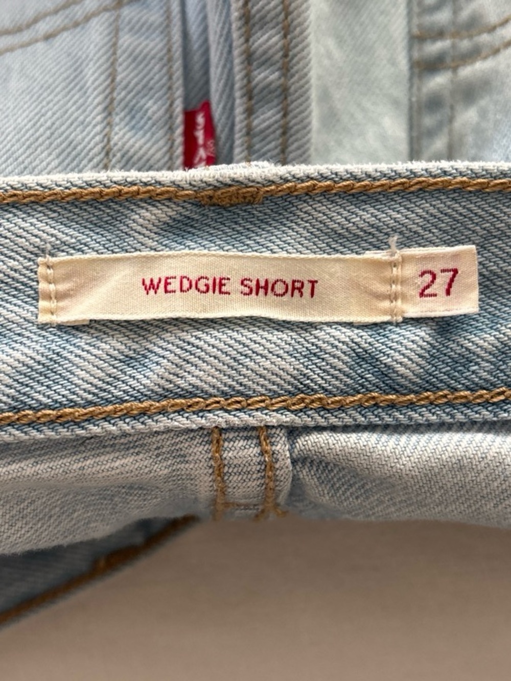Levi's Light Blue High-Rise Denim Shorts - Picture 3 of 3